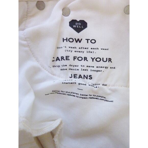 NWT Madewell Mid Rise Perfect Vintage Jean Ecru White 31T - Picture 7 of 7